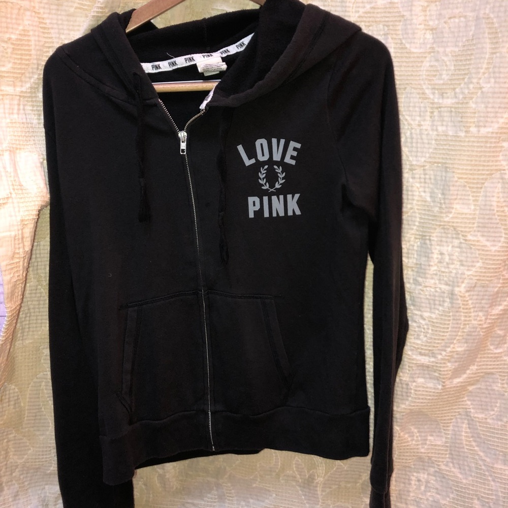 VS pink black zip up!